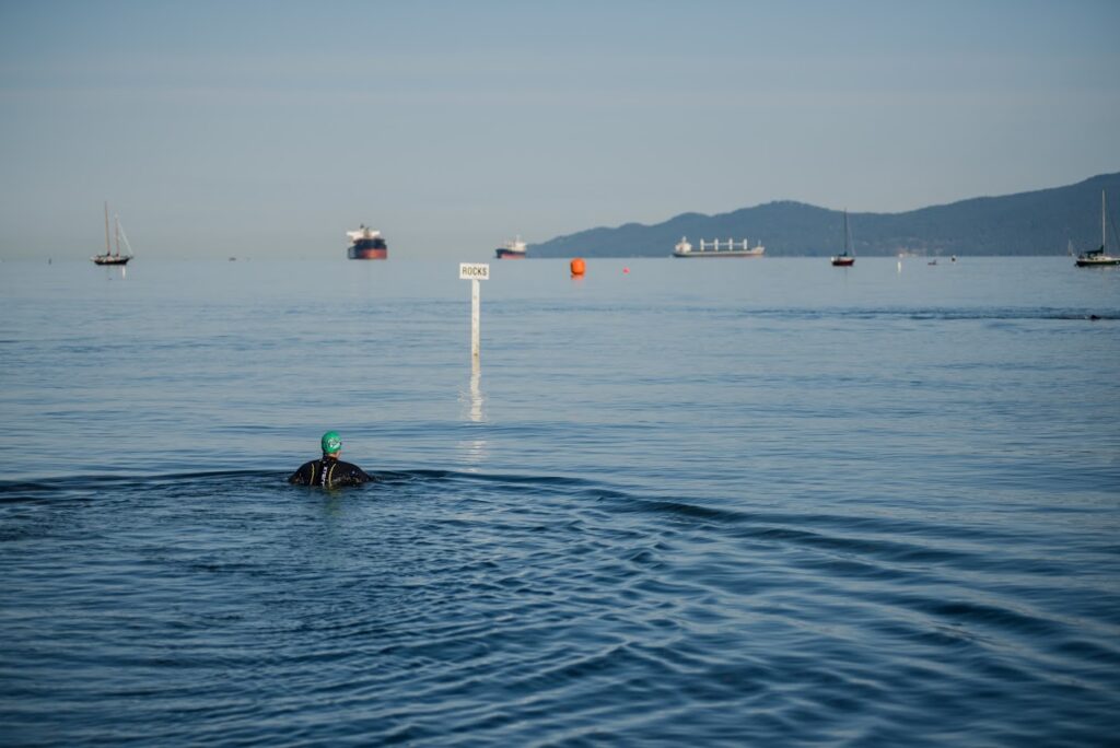 Person alone in the water