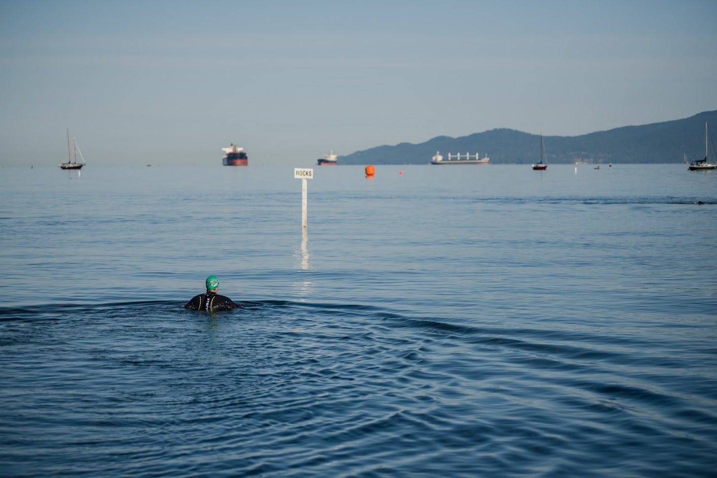 Person alone in the water